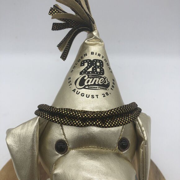 Raising Canes Plush Dog Gold Limited Edition 28th Golden Birthday With Tag - Picture 5 of 11